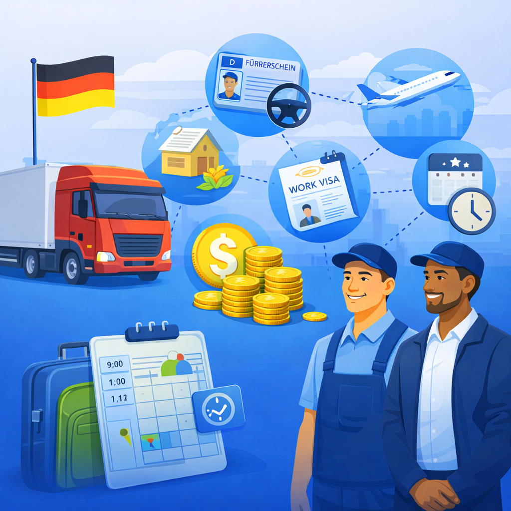 Kosten & Zeitplan: LKW-Fahrer aus dem Ausland einstellen (2026)